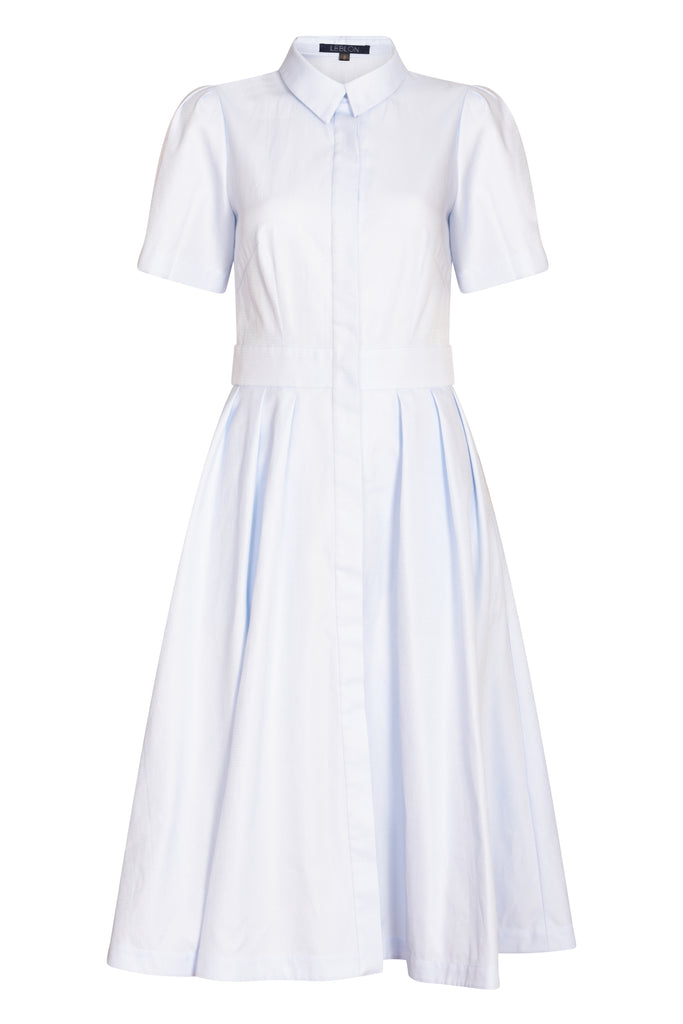 Alice Smart Shirt Dress White - Leblon London Ltd