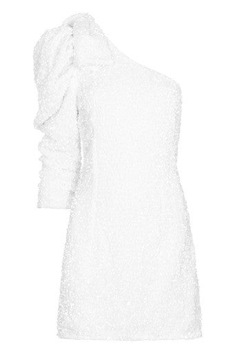 Stella Mini Sequin Dress- White - Leblon London Ltd