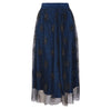 Doris Silk Skirt with French Tulle - Green - Leblon London Ltd