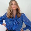 Linda Pussy Bow Shirt in Cotton - Leblon London Ltd