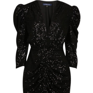 Nancy Black Sequin Dress - Leblon London Ltd