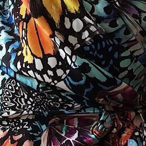 Iris Hand Printed Silk Dress - Leblon Butterfly - Leblon London Ltd