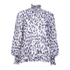 Kiara Airy Cotton Top - Printed Blue - Leblon London Ltd