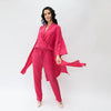 Luca Silk Kimono Cape - Hot Pink - Leblon London Ltd