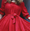 Pompeia Silk Dress - Red - Leblon London Ltd