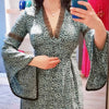 Selena Silk Dress Leopard Print - Leblon London Ltd
