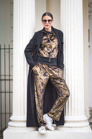 Dexter Tracksuit Trousers in Gold - Leblon London Ltd
